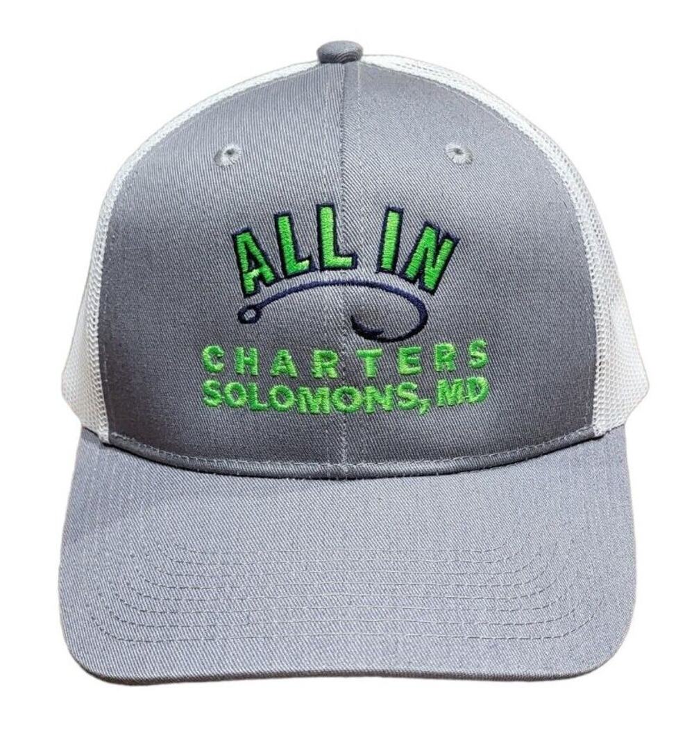 Port Authority Mesh Back Hat Structured Trucker Snapback Gray Adult Medium Fit